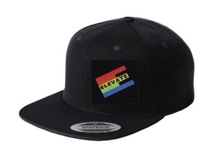 Elevate Rainbow Logo Pride Flat Bill Snapback Cap