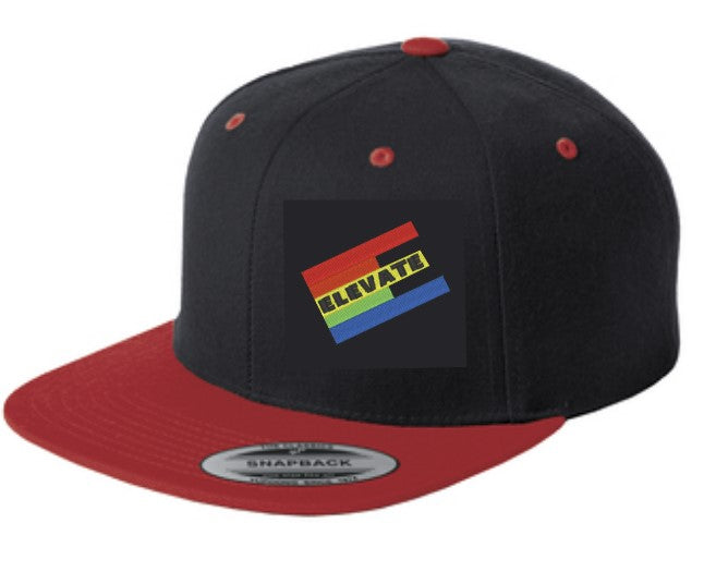 Elevate Rainbow Logo Pride Flat Bill Snapback Cap