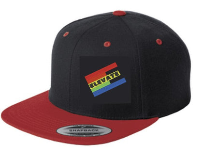 Elevate Rainbow Logo Pride Flat Bill Snapback Cap