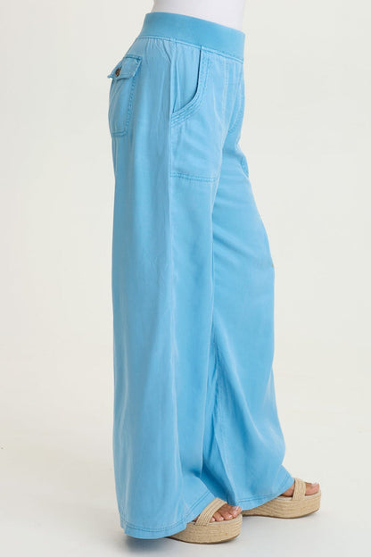 XCVI Embroidered Dacia Twill Pleated Pant