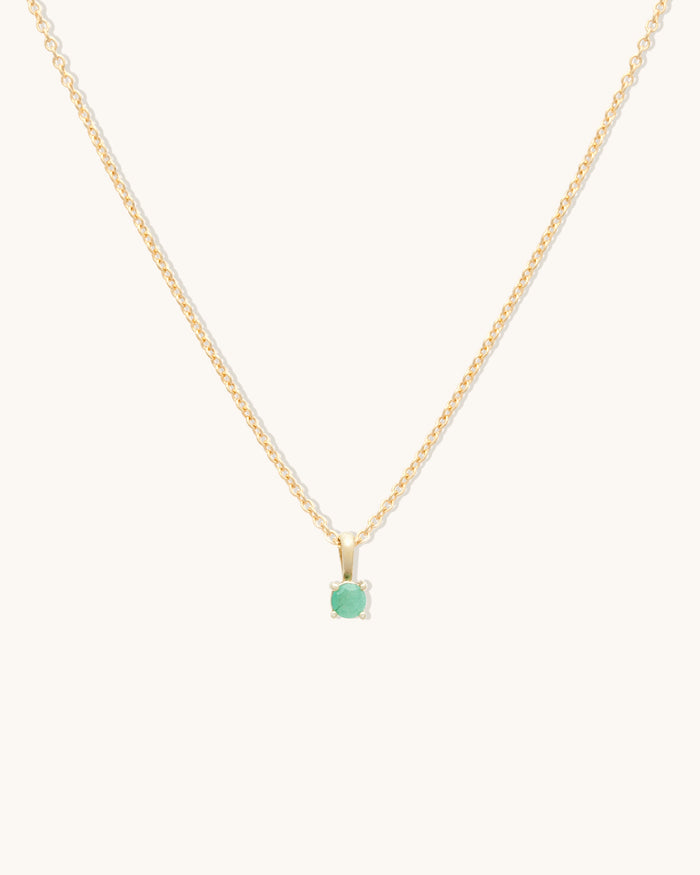 Emerald Birthstone Necklace