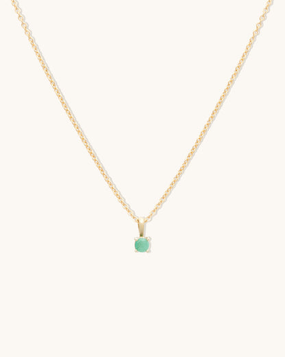 Emerald Birthstone Necklace