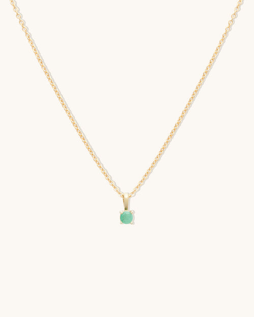 Emerald Birthstone Necklace