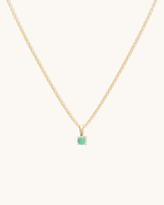 Emerald Birthstone Necklace
