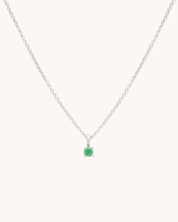 Emerald Birthstone Necklace