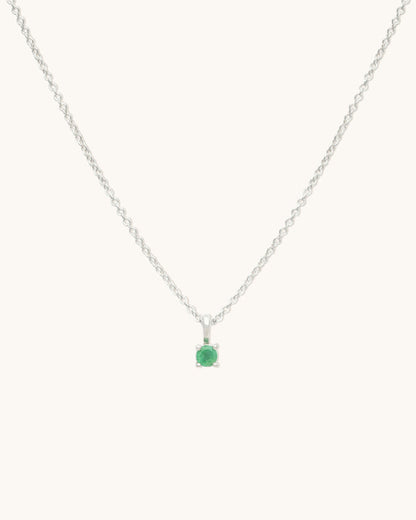 Emerald Birthstone Necklace