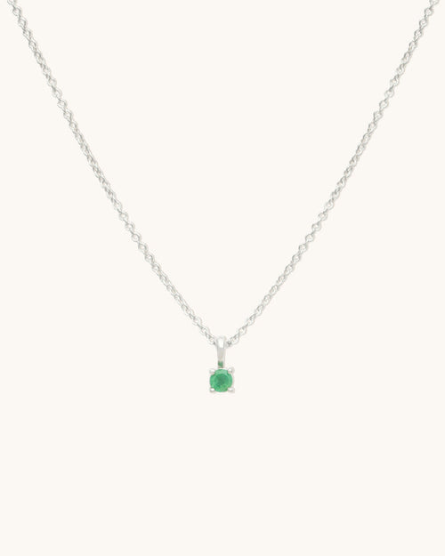 Emerald Birthstone Necklace