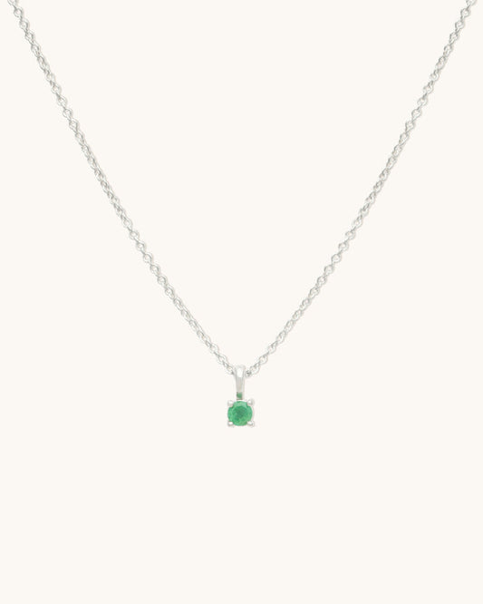 Emerald Birthstone Necklace