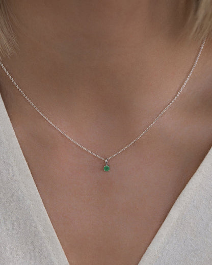 Emerald Birthstone Necklace