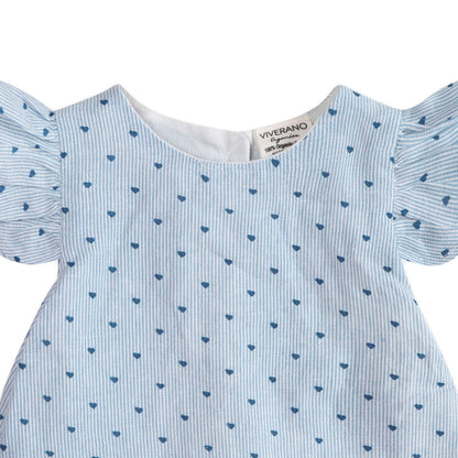 Emery Hearts Baby Ruffled Sleeve Top + Bloomer (Organic)