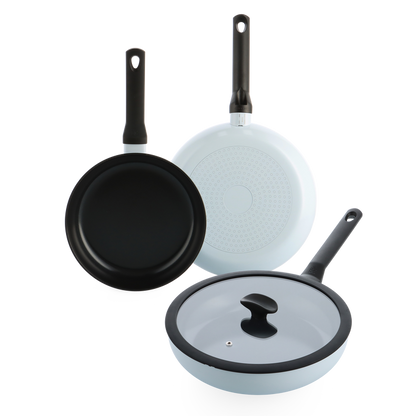 Enjoy 3-delig pannenset Light Blue met hapjespan