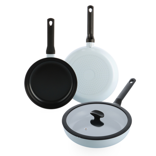 Enjoy 3-delig pannenset Light Blue met hapjespan