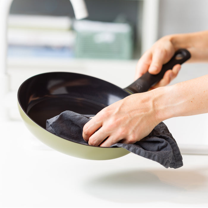 Enjoy 3-delig pannenset Olive Green met hapjespan