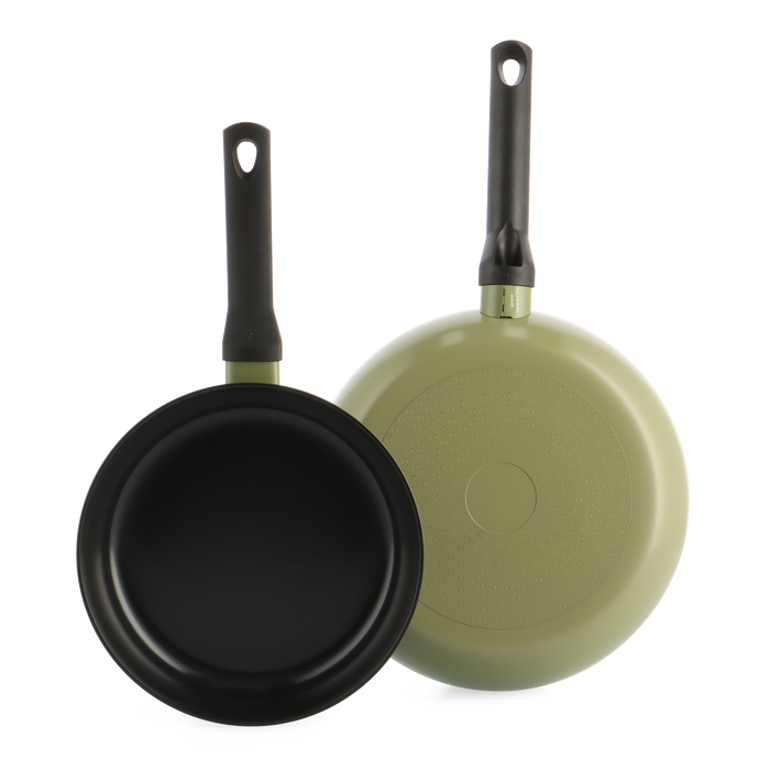 Enjoy 3-delig pannenset Olive Green met wok