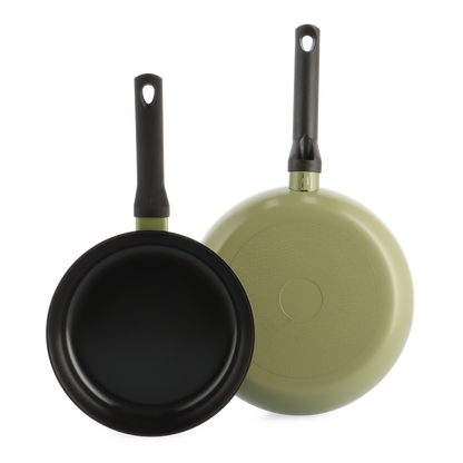 Enjoy 3-delig pannenset Olive Green met wok