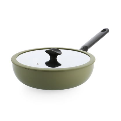Enjoy 3-delig pannenset Olive Green met wok
