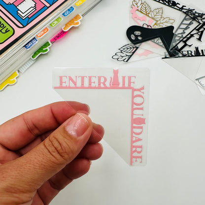 Enter If You Dare Corner Tab