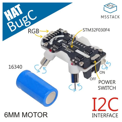 [EOL] BugC (W/O M5StickC) Programmable Robot Base - m5stack-store