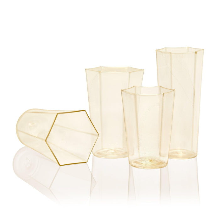 Hex Water Glass - Gold - L'OBJET