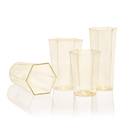 Hex Water Glass - Gold - L'OBJET