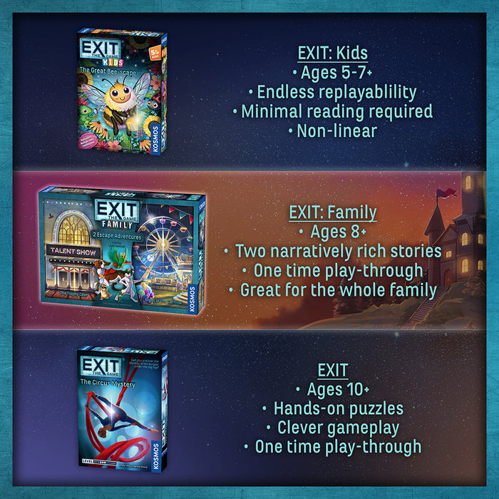 EXIT: The Game - Family - The Trophy Case, Night at the Carnival Games Thames & Kosmos