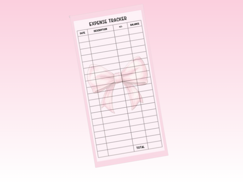 Expense Tracker | Pink Bow