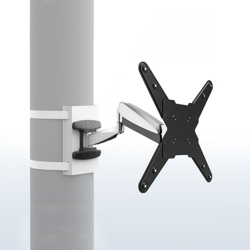 Exposed column tv mount for convenient screen placement.