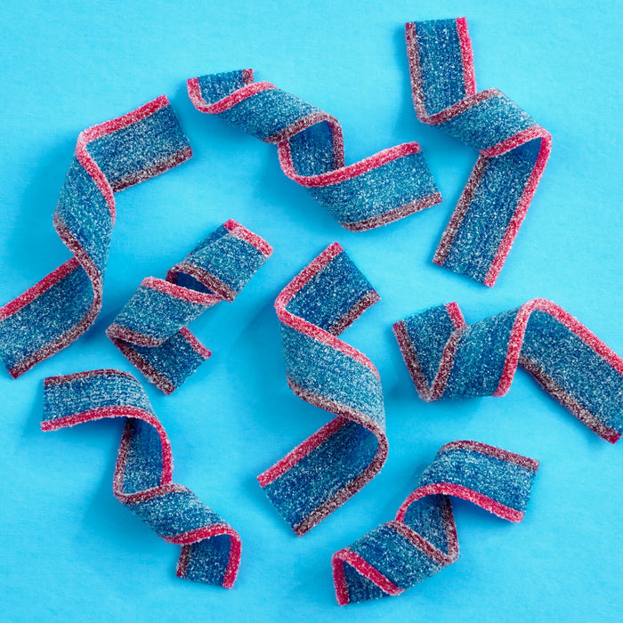 Extra sour blueberry and grape belts - 100g