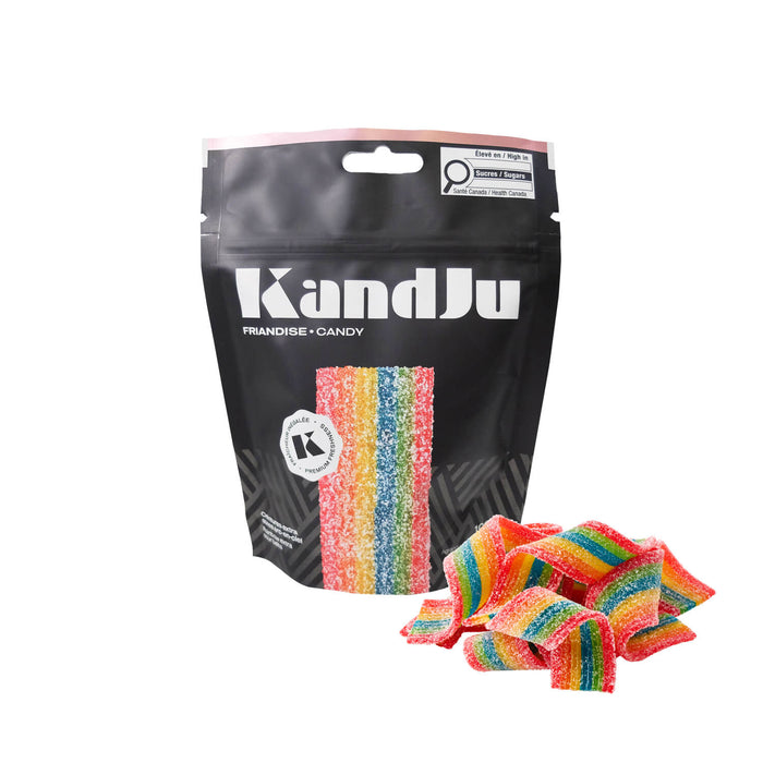 Extra sour rainbow belts - 100g