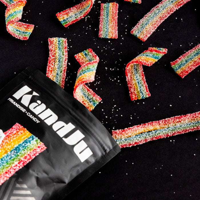 Extra sour rainbow belts - 100g