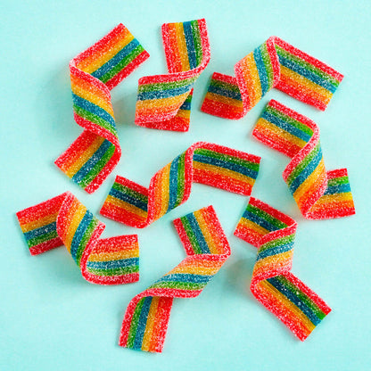 Extra sour rainbow belts - 100g