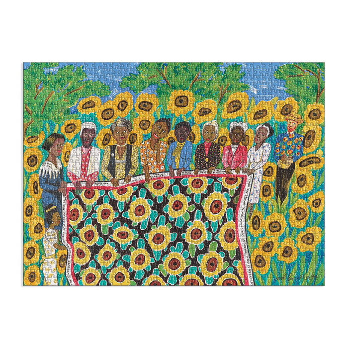Faith Ringgold The Sunflower Quilting Bee at Arles 1000 Piece Jigsaw Puzzle 1000 Piece Puzzles Faith Ringgold