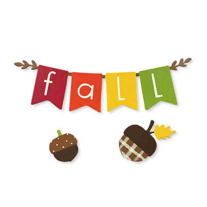 Fall Banner Magnets S/3 (6"w)