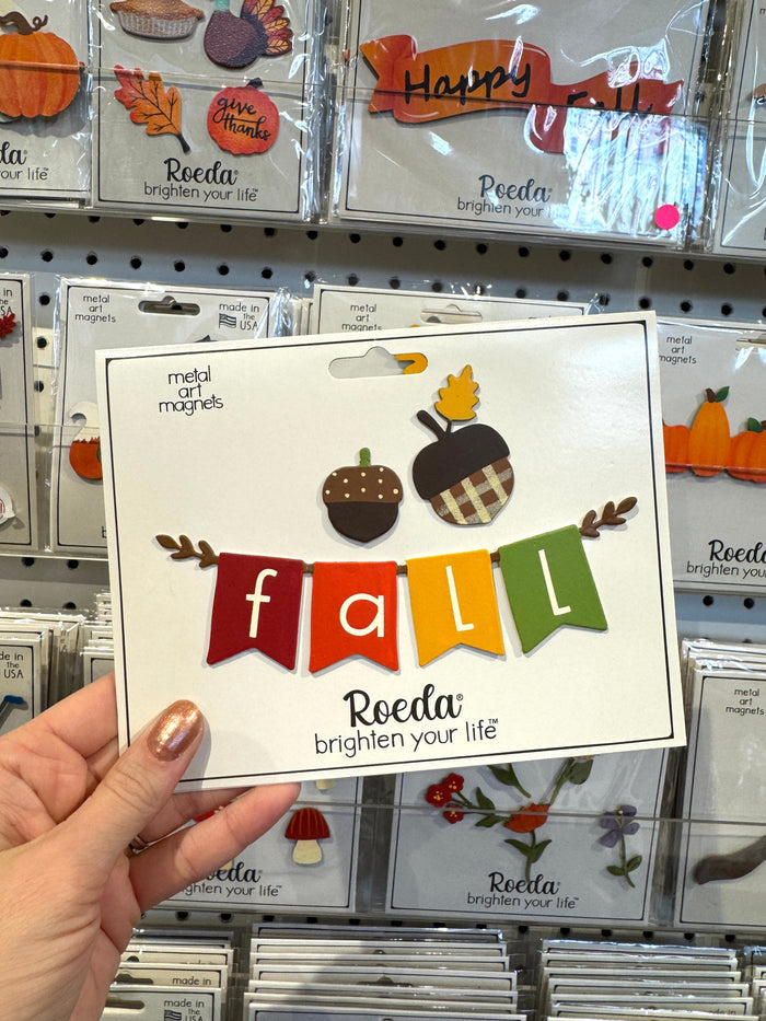Fall Banner Magnets S/3 (6"w)