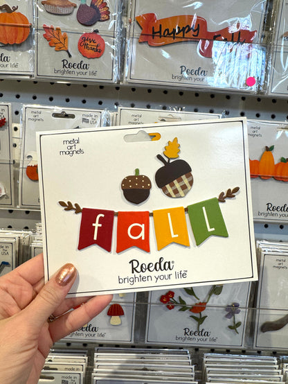Fall Banner Magnets S/3 (6"w)