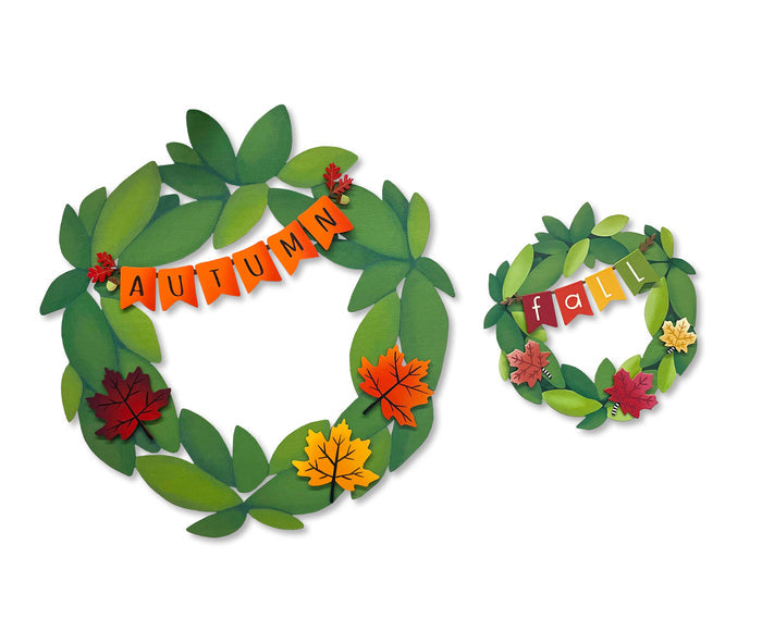Fall Banner Magnets S/3 (6"w)