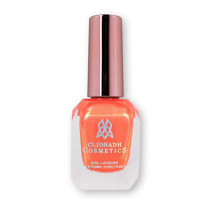 Bottle of nail polish containing Fall Festival Nail Lacquer on white background.