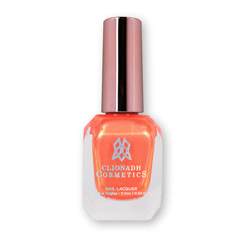 Bottle of nail polish containing Fall Festival Nail Lacquer on white background.
