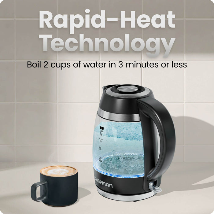 Fast-Boil™ 1.8L Electric Kettle w/ Tea Infuser