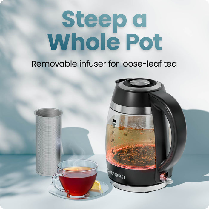 Fast-Boil™ 1.8L Electric Kettle w/ Tea Infuser