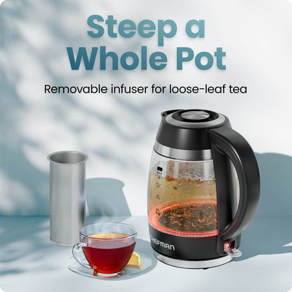 Fast-Boil™ 1.8L Electric Kettle w/ Tea Infuser