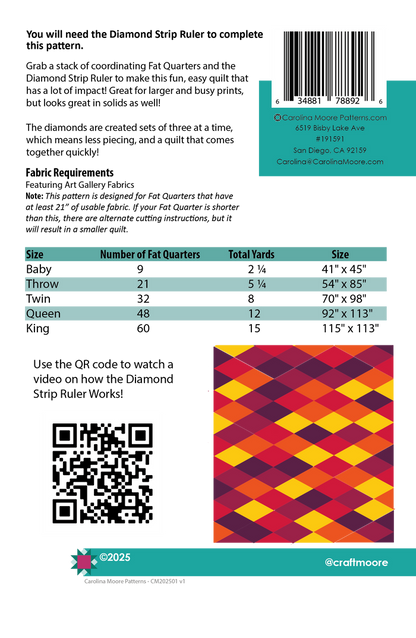 Fat Quarter Diamonds - Digital Download