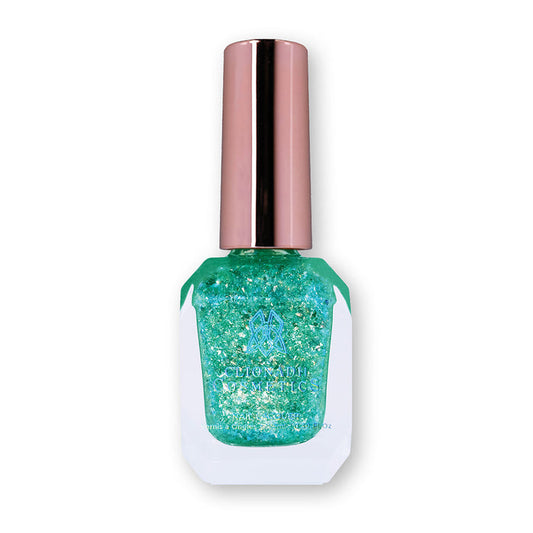 Bottle of nail polish containing Fauxjito Nail Lacquer on a white background.