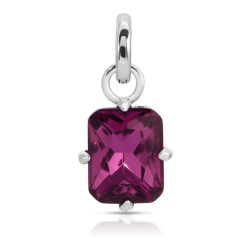 February Amethyst Birthstone Charm - Emerald