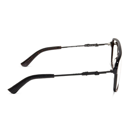 star wars x diff eyewear fennec shand aviator glasses with a black frame and prescription lenses side view