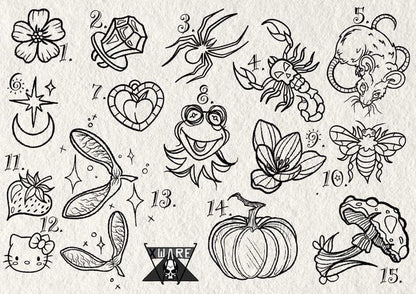 Fine Line and Illustrative inspired designs by Emily