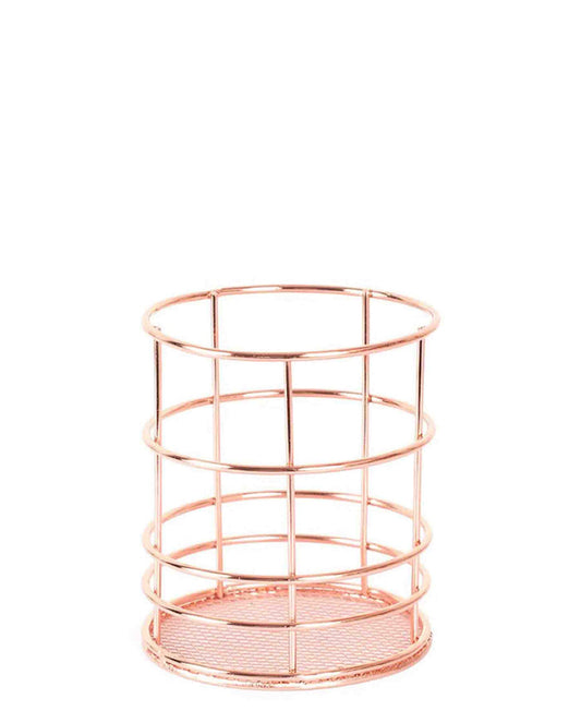 Fine Living Horizontal Wire Pen Holder - Rose Gold
