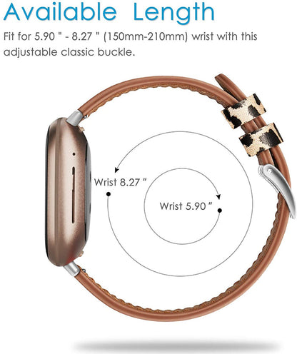 Fitbit Versa 4/Fitbit Versa 3/Fitbit Sense Genuine Leather Band | Fintie