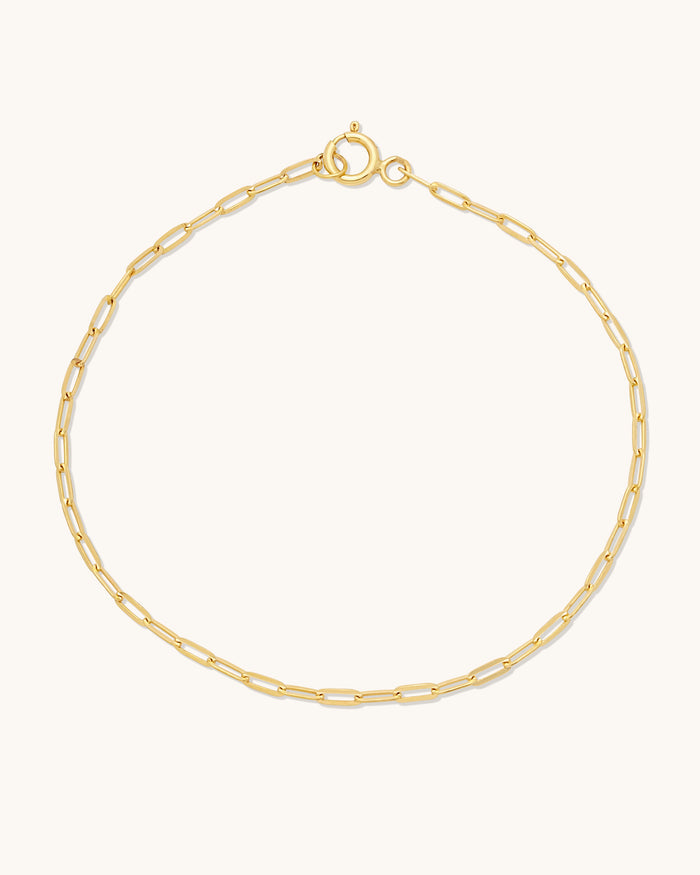 Flat Drawn Cable Chain Anklet