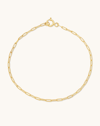 Flat Drawn Cable Chain Anklet